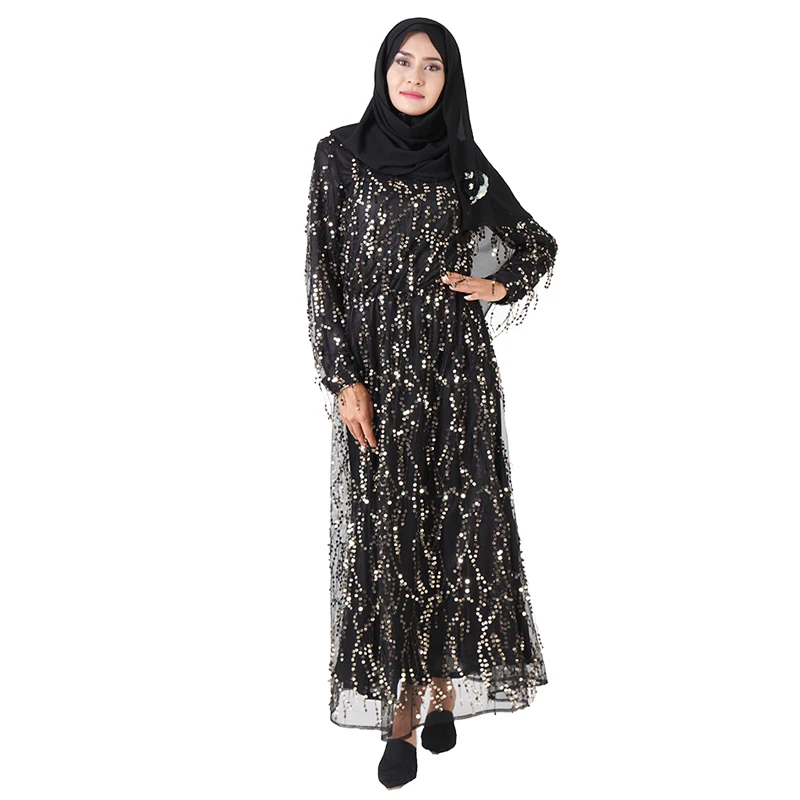 Пайетки Абая Дубай мусульманский модный хиджаб платье кафтан африканские платья абаи для женщин Кафтан Оман ислам одежда Tesettur Elbise