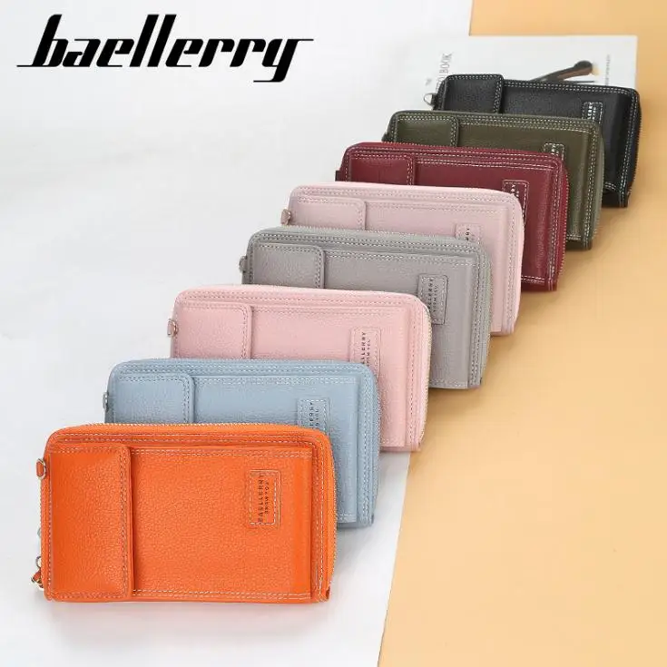 Кошельки для женщин Baellerry длинный стильный кошелек-мессенджер с узором Личи
