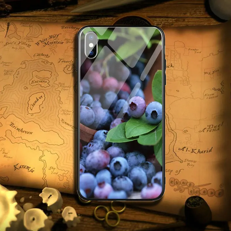 Tempered Glass Mobile Phone Cases for iPhone 5 5S SE 8 7 6 6S Plus X XR XS Max Cover Shell Lovely Summer Fruits Lemon Watermelon | Мобильные