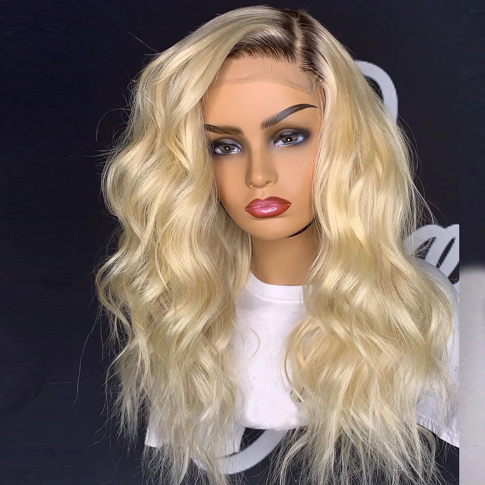 

Middle Parting Blonde 13x4 Lace Front Human Hair Wigs Thick LOng Density Virgin Brazilian 13x6 Lace Frontal Wigs For Women
