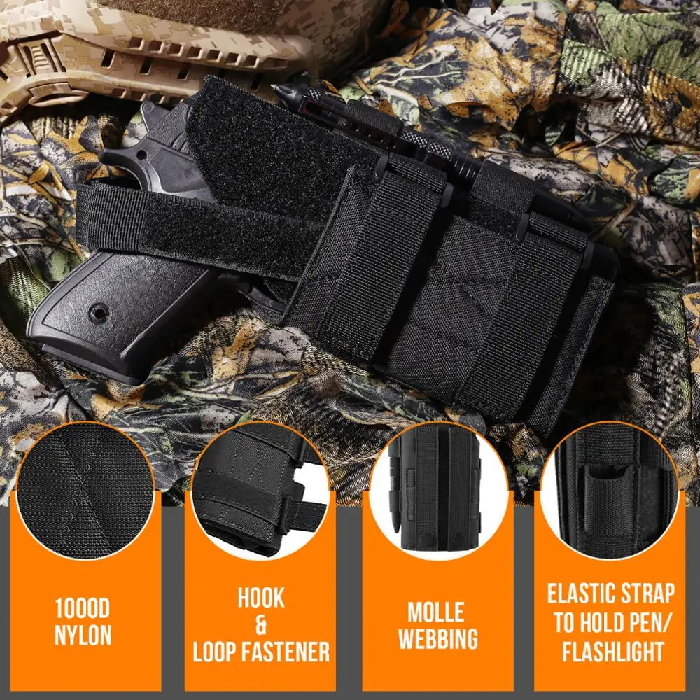 Универсальная тактическая кобура для пистолета Molle поясной ремень Glock 1911 17 19 92 96