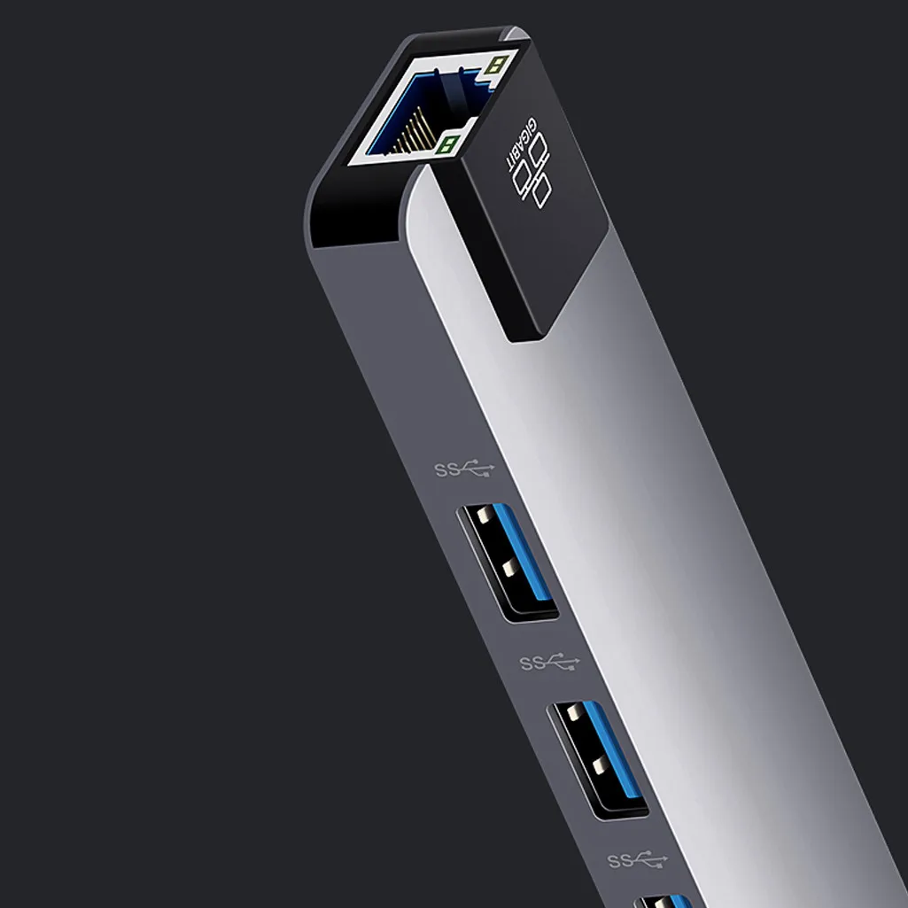 Ouhaobin 5в1 концентратор USB Type C адаптер с HDMI 4 K видео Ethernet RJ45 LAN адаптер для ПК