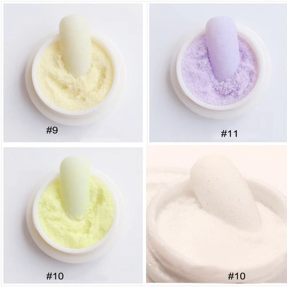 12 штук в наборе блестящий порошок русалки для ногтей шерстяной сахарный эффект