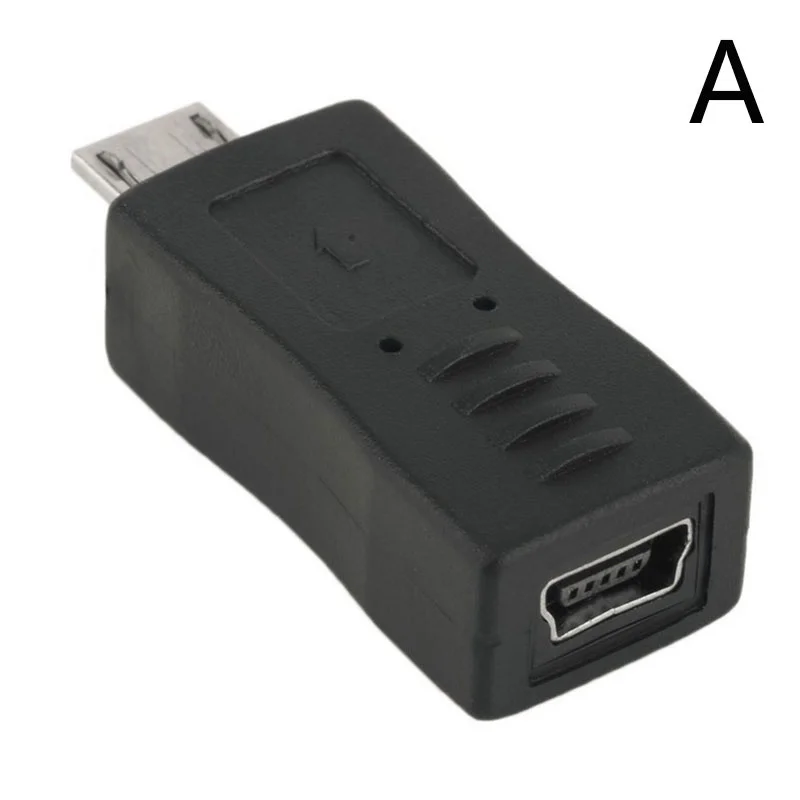 1 шт. к Мини USB адаптер для зарядного устройства преобразователь адаптер Черный Micro USB разъем