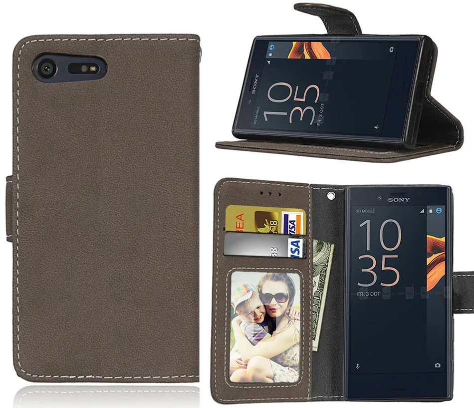 Роскошный Матовый флип-чехол с подставкой для sony Xperia M5 M4 Aqua E4g Dual XA X Performance Z3 Compact Mini Z4 Z5 Plus Premium XZ E5 XP