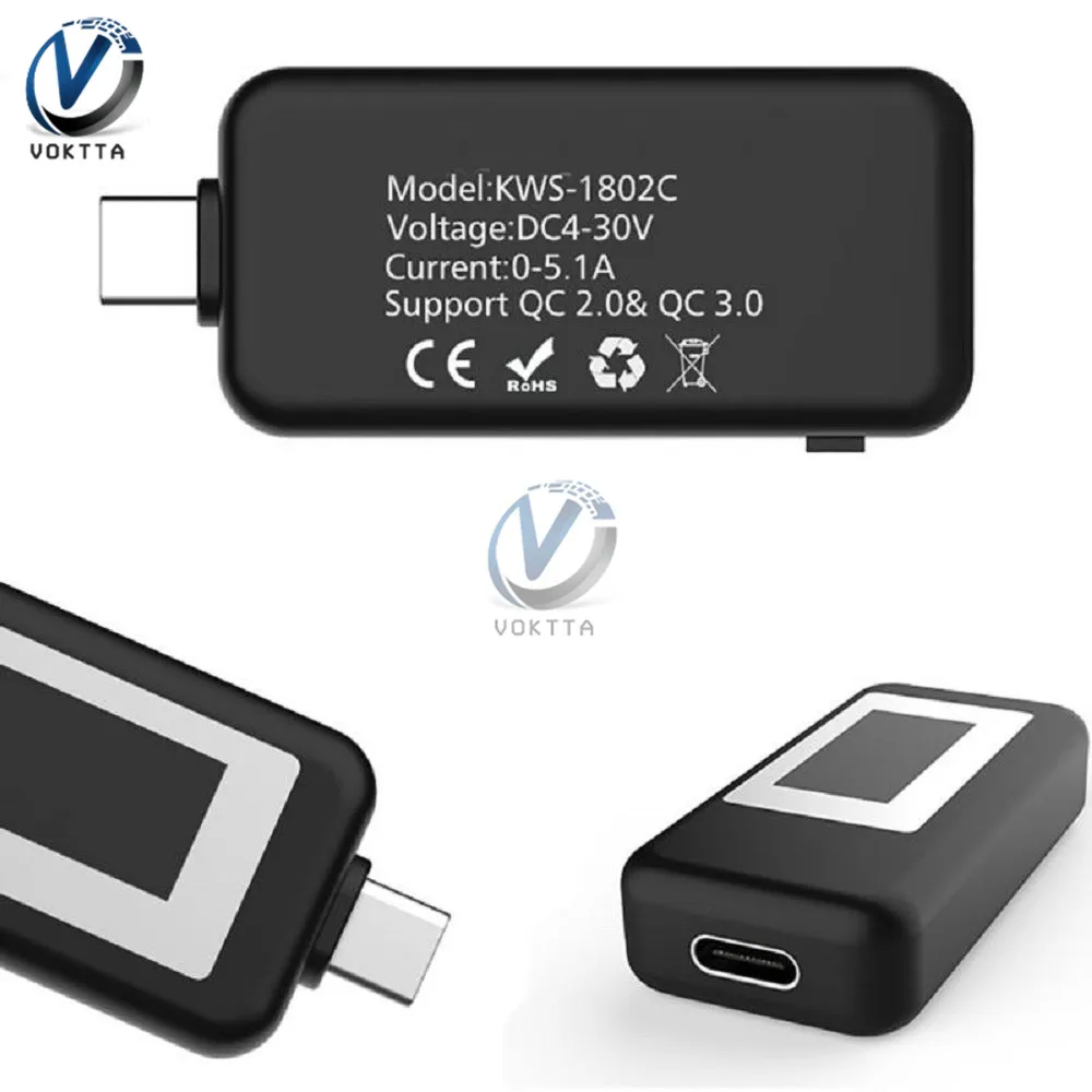 Тип-c USB тест er ЖК-цифровой вольтметр Амперметр Напряжение Ток тест детектор Банк питания зарядное устройство индикатор USB доктор
