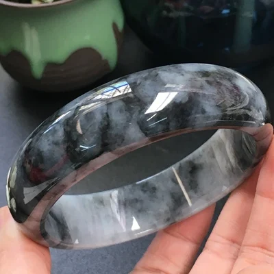 

Natural Black Tourmalinated Quartz Healing Bracelet Wrist Mala Protection Emotional Balance Anxiety Relief Gift Jewelry Bangles