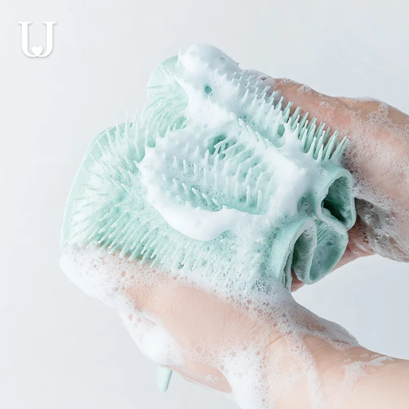 Xiaomi Jordan&ampampJudy Силиконовое полотенце для ванны с двусторонними мягкими щетинками быстрого образования пены из экологически чистого материала.