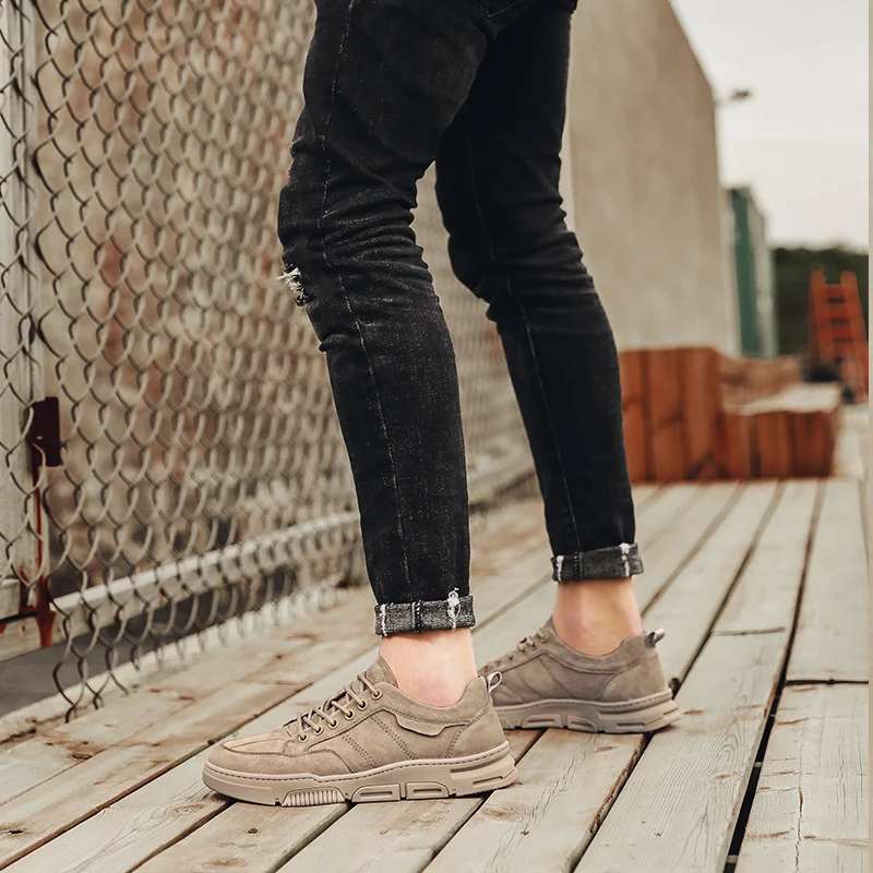 Кожаные туфли мужские повседневные оксфорды на шнуровке высококачественные