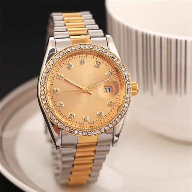 

Luxury fashion diamond watch master watch 38mm rainbow circle automatic men and women belt sports quartz watch gift