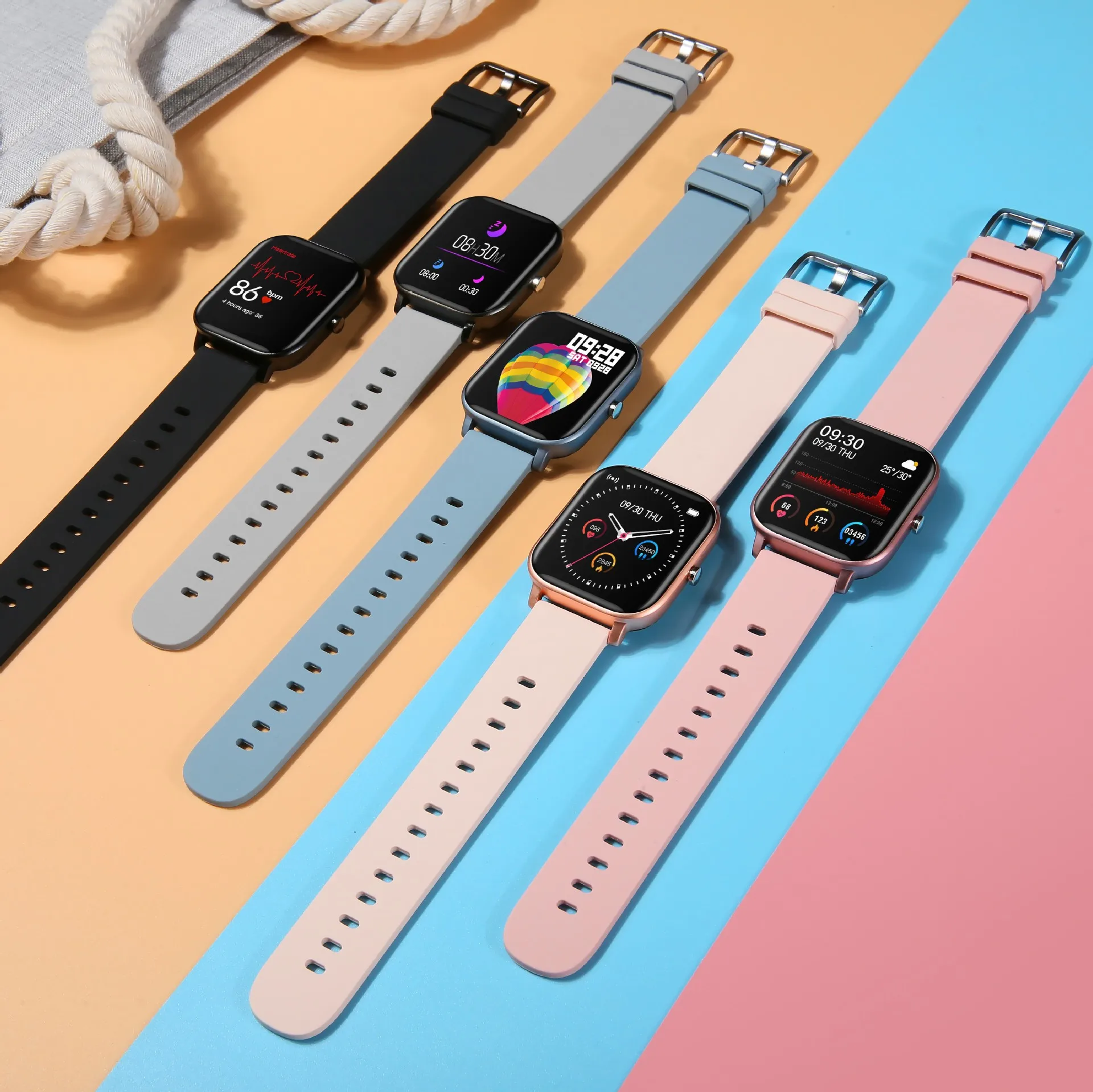 

1.4 inch Tempered Glass Full Touch Screen Heart Rate Health Monitor Multiple Sports Mode IPX7 Waterproof Track Smart Watch