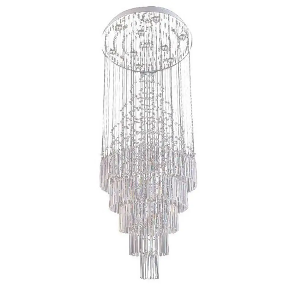 Современная хрустальная люстра с каплями дождя K9 светодиодный светильник для