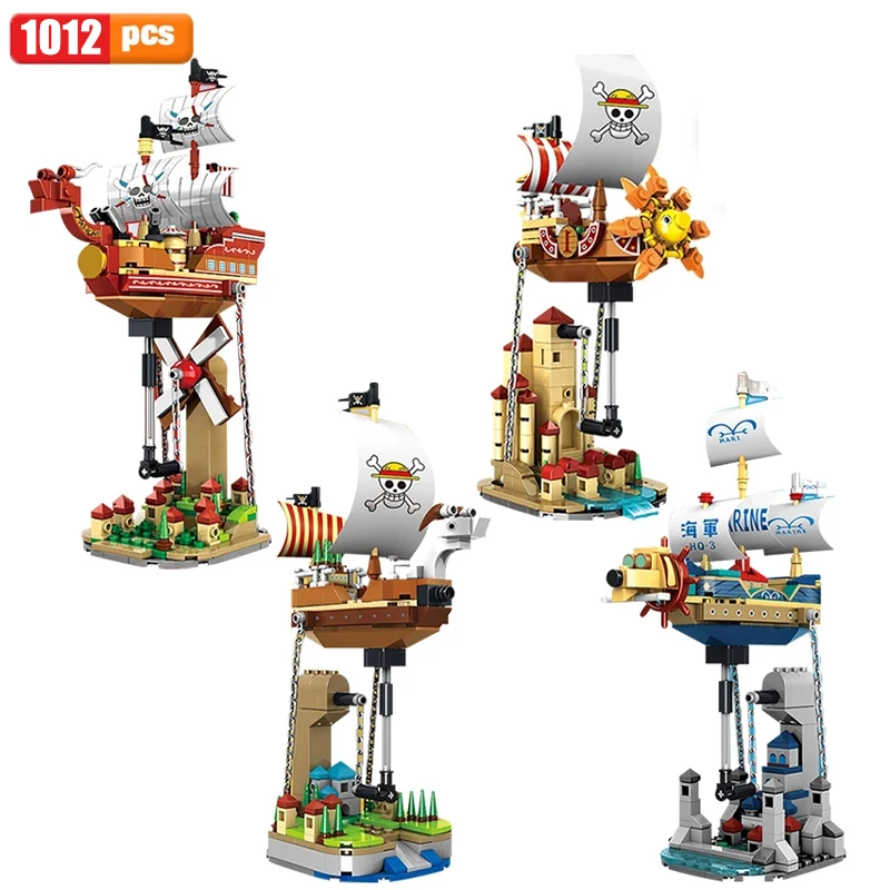 Конструктор Морской парусник 4 в 1 подвеска морской корабль строительные блоки Moc