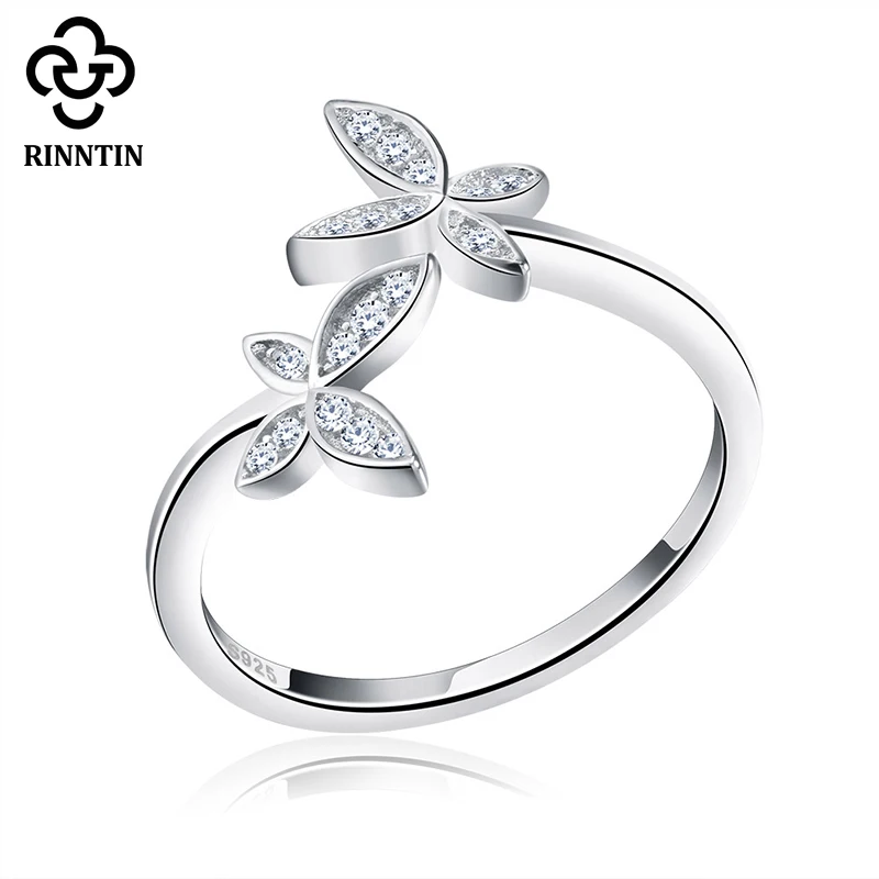 Женское Открытое кольцо из серебра 925 пробы с фианитом|ring for|rings for womenrings fingers |