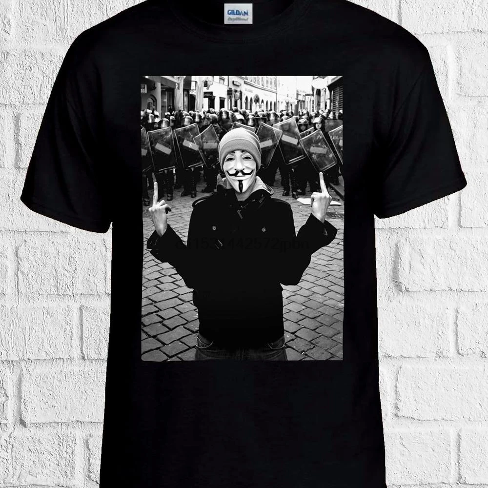 

Anonymous Vendetta Protest Funny T Shirt Men Women Unisex Top No Pain No Gain 1315