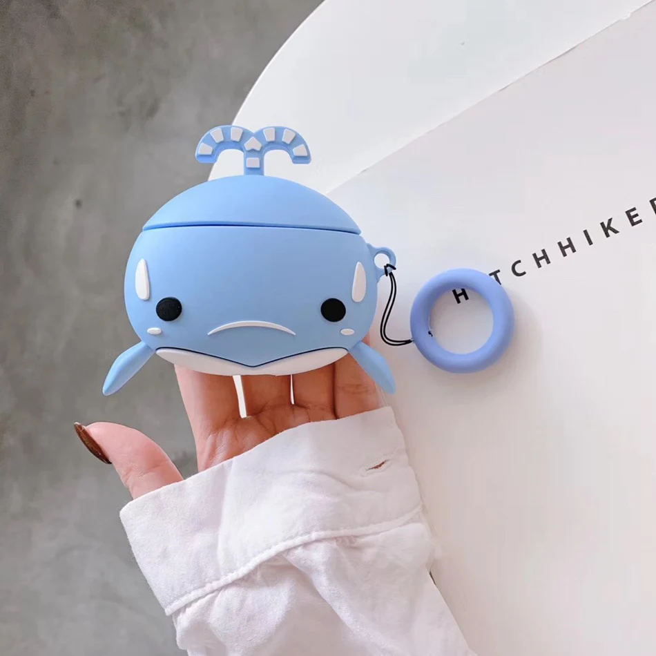 459 3D силиконовый чехол для наушников для Airpods 2 Чехол с милой собачкой и поездом из мультфильма чехол для Airpods 1 чехол для наушников Earbods чехол с кольцом - Цвет: 459