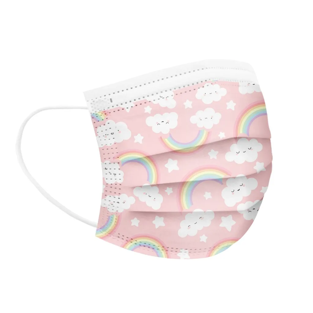 50 шт. Детские хлопковые маски для маскарада|Аксессуары костюмов девочек| |