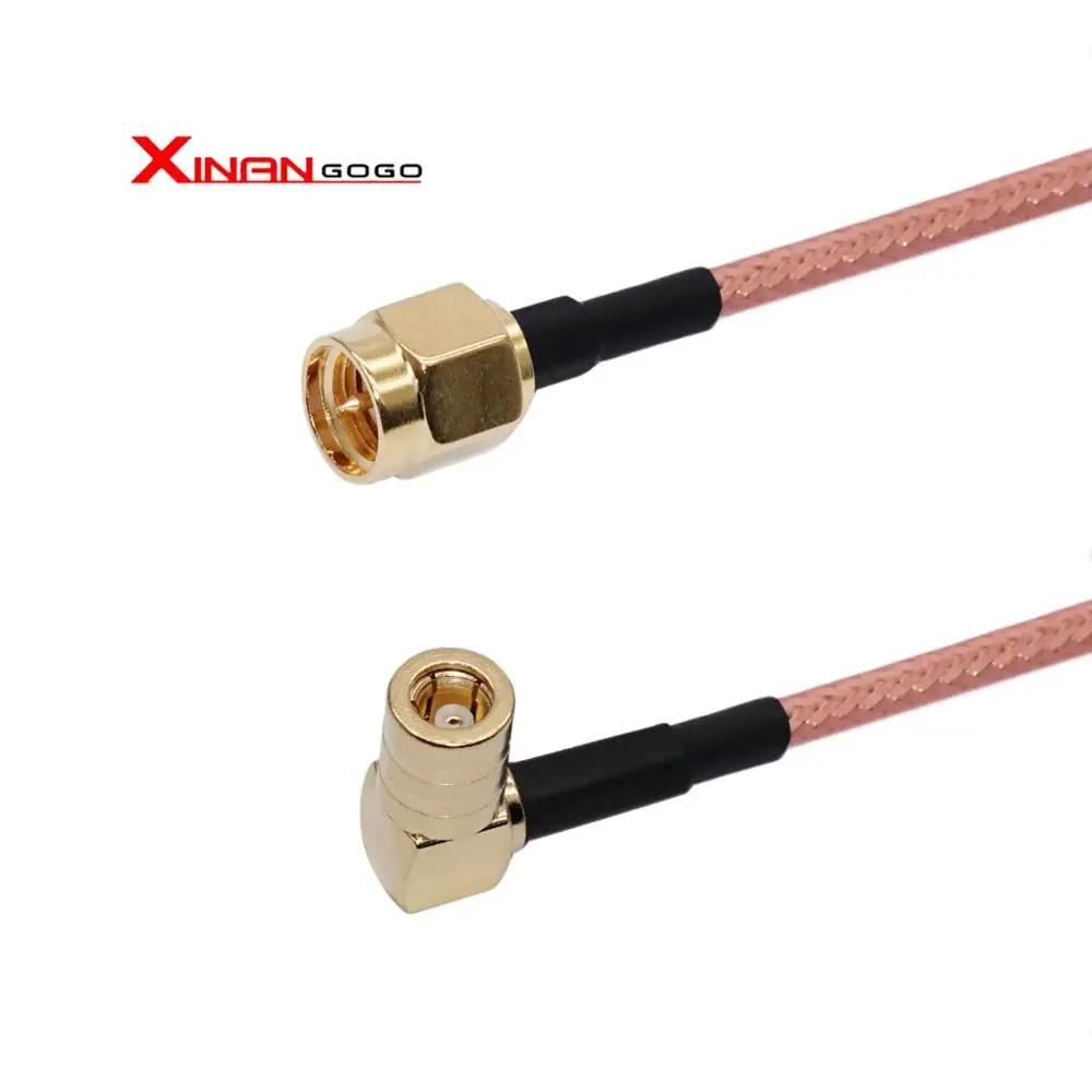 SMA male to SMB female connector 90 angle RG316 cable 20cm