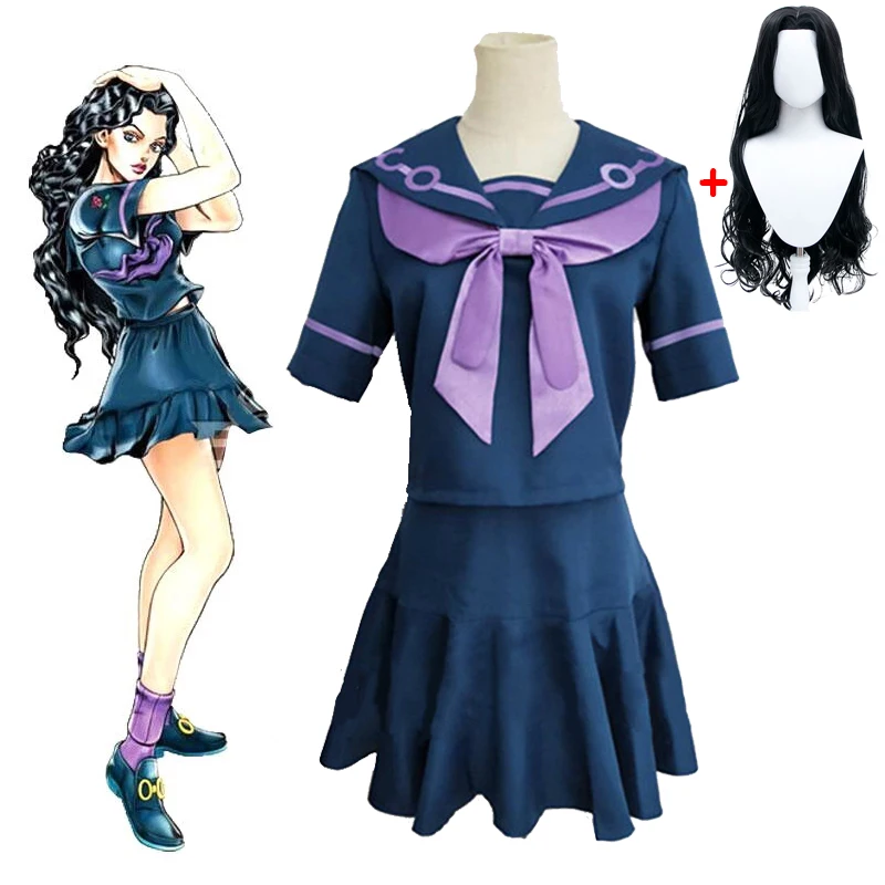 Приключения Джоджо Для женщин Косплэй костюм Ямагиси Юкако форма JoJo матросские