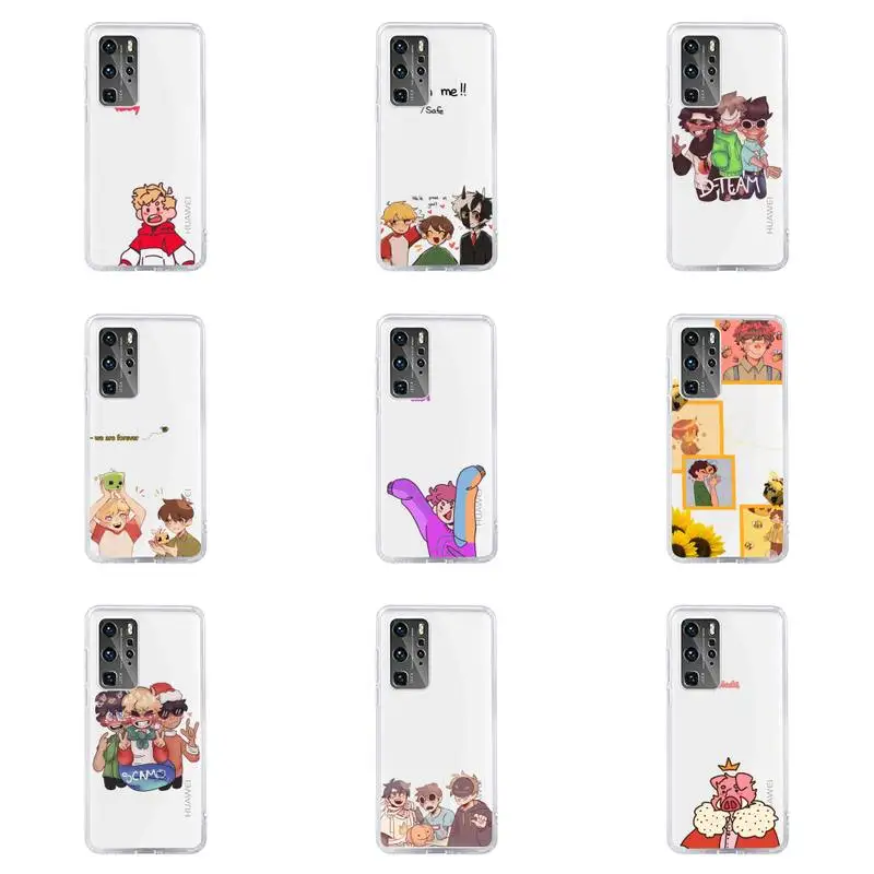 

Dream smp anime CUTE cartoon funny Phone Case Transparent For Huawei honor V 9 8 10 20 7 i S A C X pro lite play Soft TPU Clear