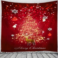 tapestry christmas wall hanging christmas night home deco christmas castle print tapestries large size free shipping tapestries