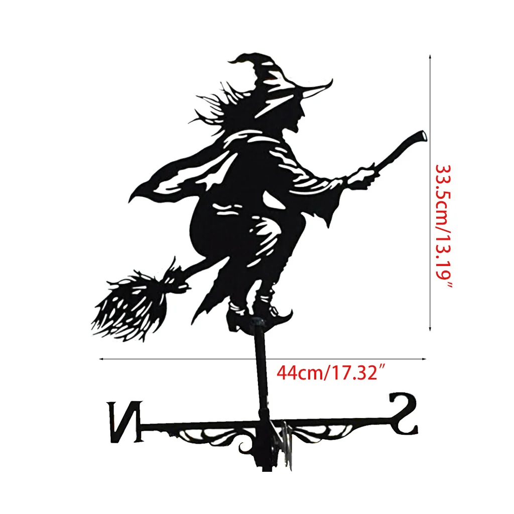 

K3NA Wrought Iron Metal Weather Vane Retro Farm Scene Garden Stake Weathervane Decor
