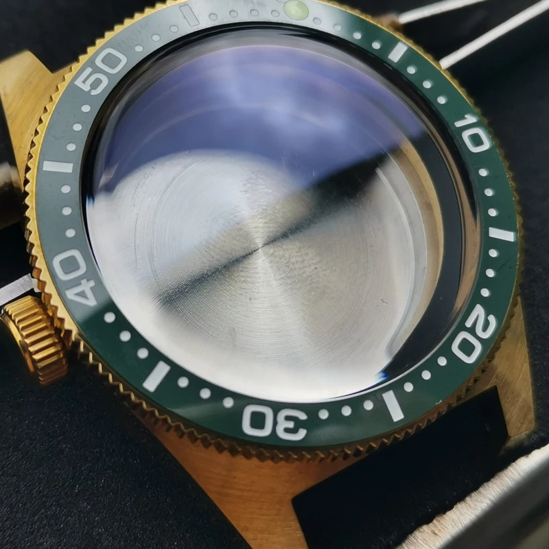 Solid Bronze 62MAS Watch Case Ceramic Bezel 300M Water Resistance Mineral Crystal Case Suitable For Japan NH35A/NH36A Movement