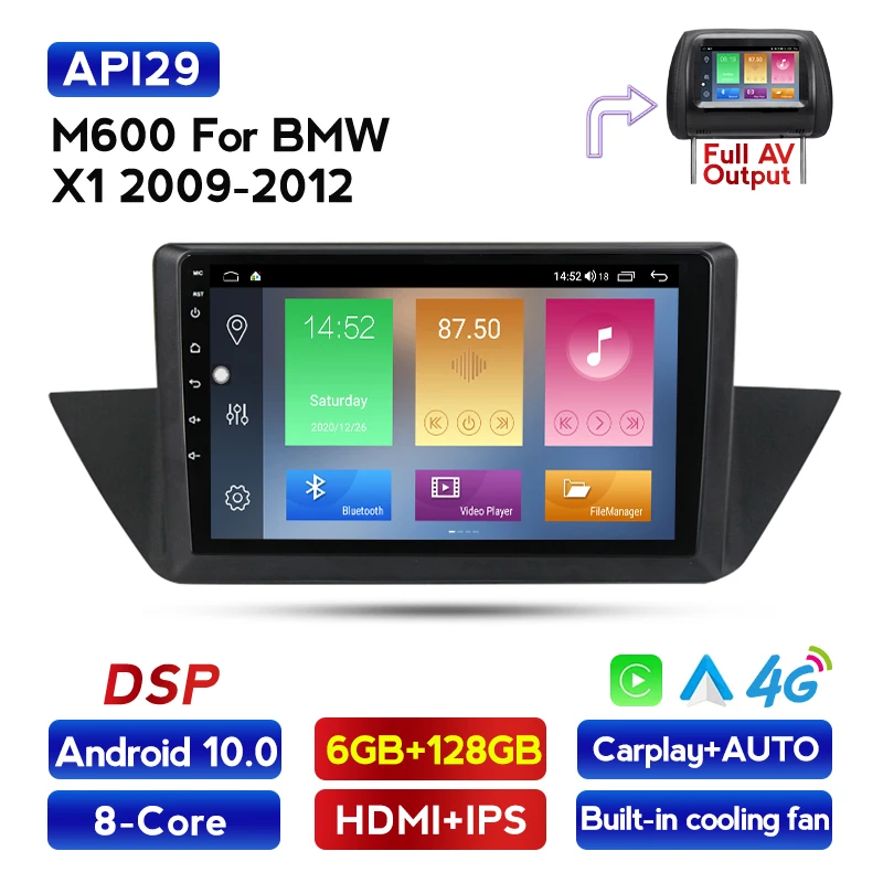 4G lte Android 10 8Core 4 + 64G автомобильное радио GPS навигация для BMW X1 E84 2009 2010 2012 2013 2014 2015 SWC dvd
