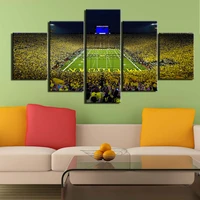 no framed canvas 5pcs university of michigan football stadium posters wall pictures home decor accessories living room paintings