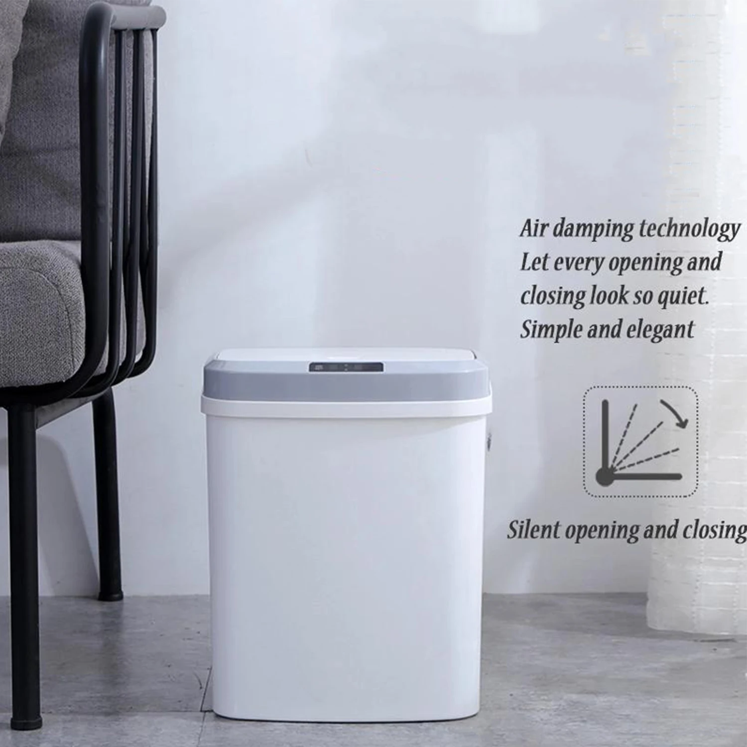 Кухонный мусорный бак 15л автоматический без касаний домашний Интеллектуальный