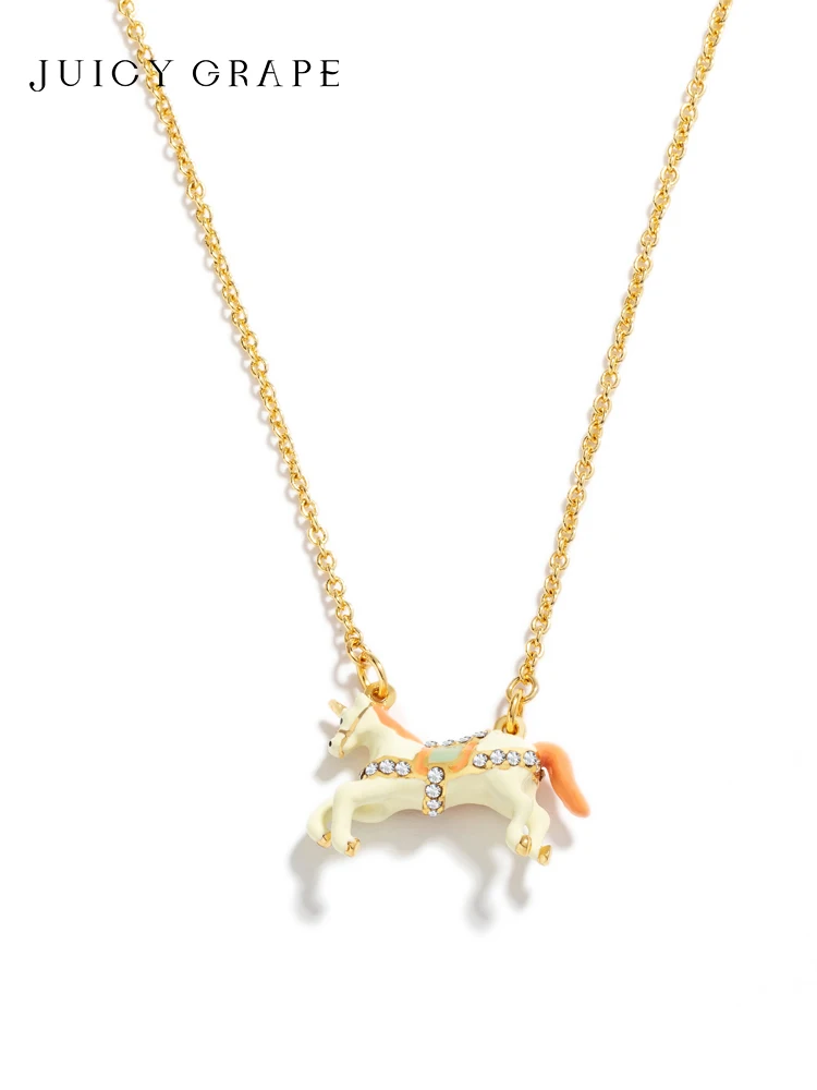 Карусель Единорог Лошадь с хрустальными бриллиантами ювелирные изделия подарок