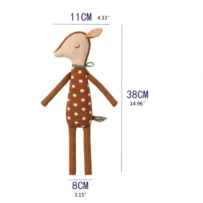 

Cute Animal Shaped Baby Gifts Infant Bed Nap Decoration Doll Toy Cartoon Design Food Grade Toys