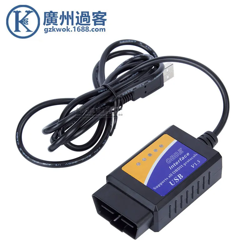 

Автомобильный сканер ошибок ELM327 USB V1.5A OBD2 интерфейс