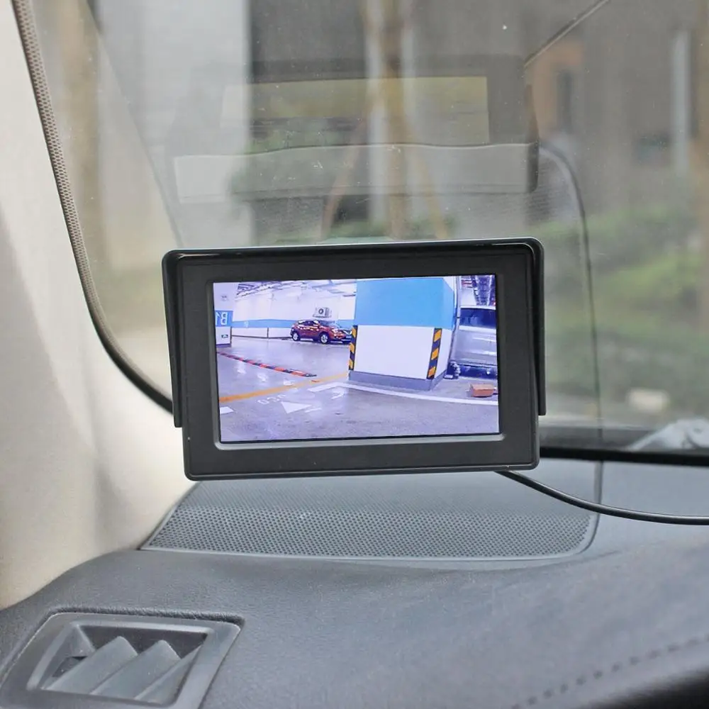 DIYKIT 4 3 дюймов Автомобильный монитор заднего вида IR CCD резервная камера Система