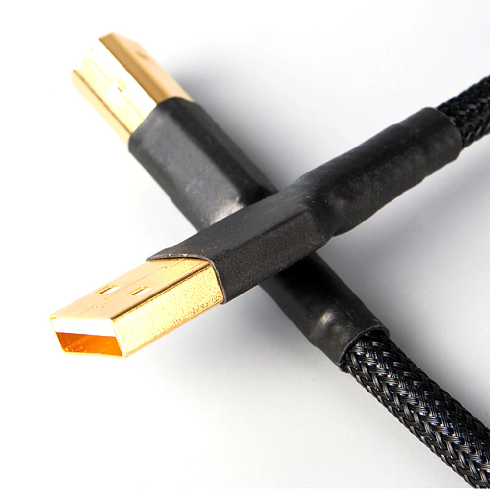 Hi-End A53 OCC Чистый медный Hi-Fi аудио USB соединительный кабель с позолоченным разъемом