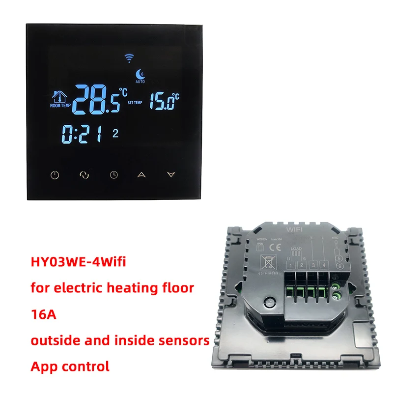 Electric Wifi AC220-240V Wi-Fi ЖК-дисплей с сенсорным экраном термостат Еженедельный программируемый Электрический/Водный/бойлер температуры - Цвет: Electric Wifi