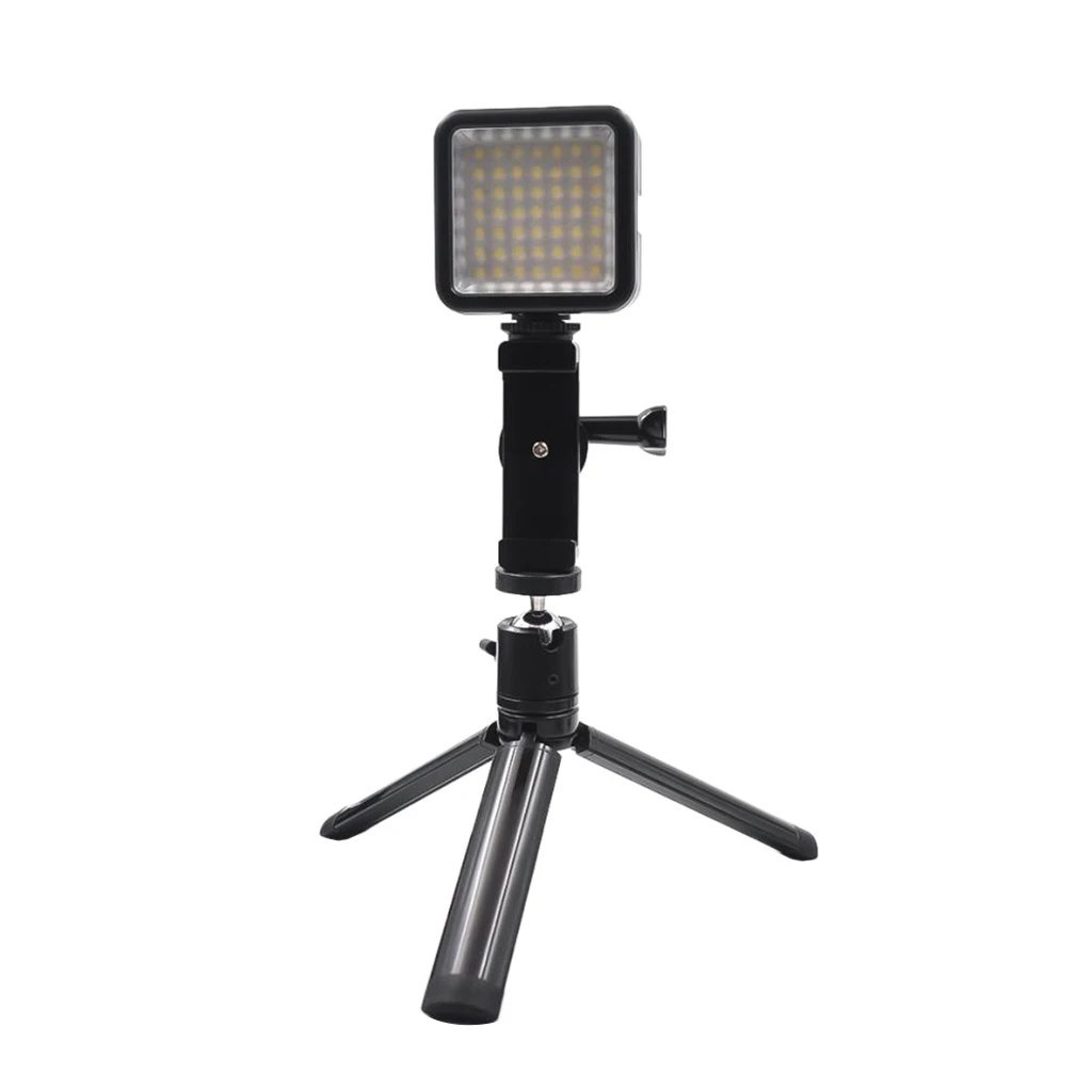 Металлический ручной регулируемый штатив со светодиодной подсветкой для iPhone