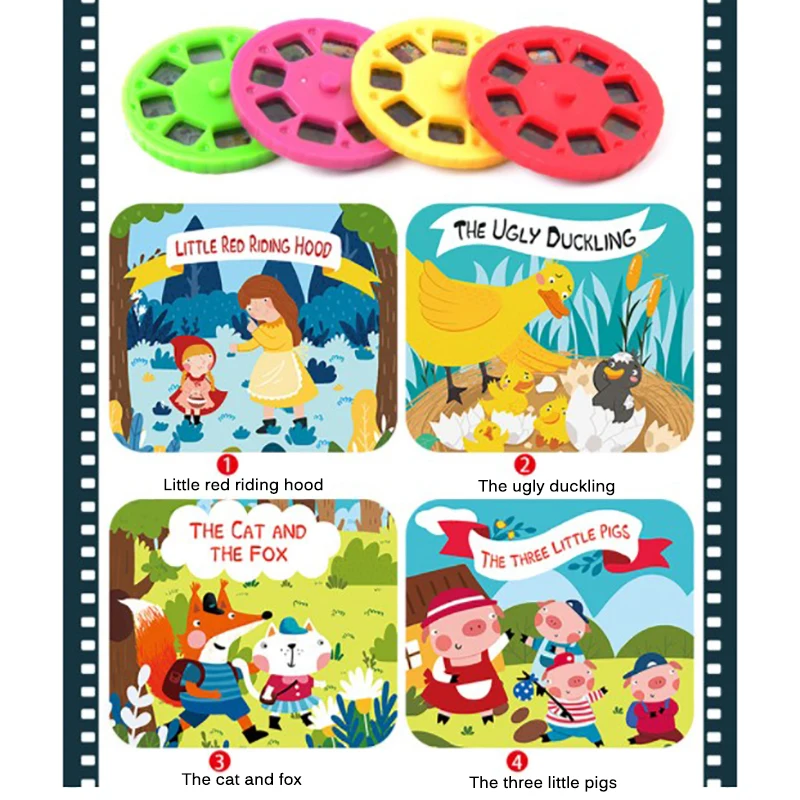 Сказочная проекционная лампа подарок для детей мини-Книга со вспышсветильник