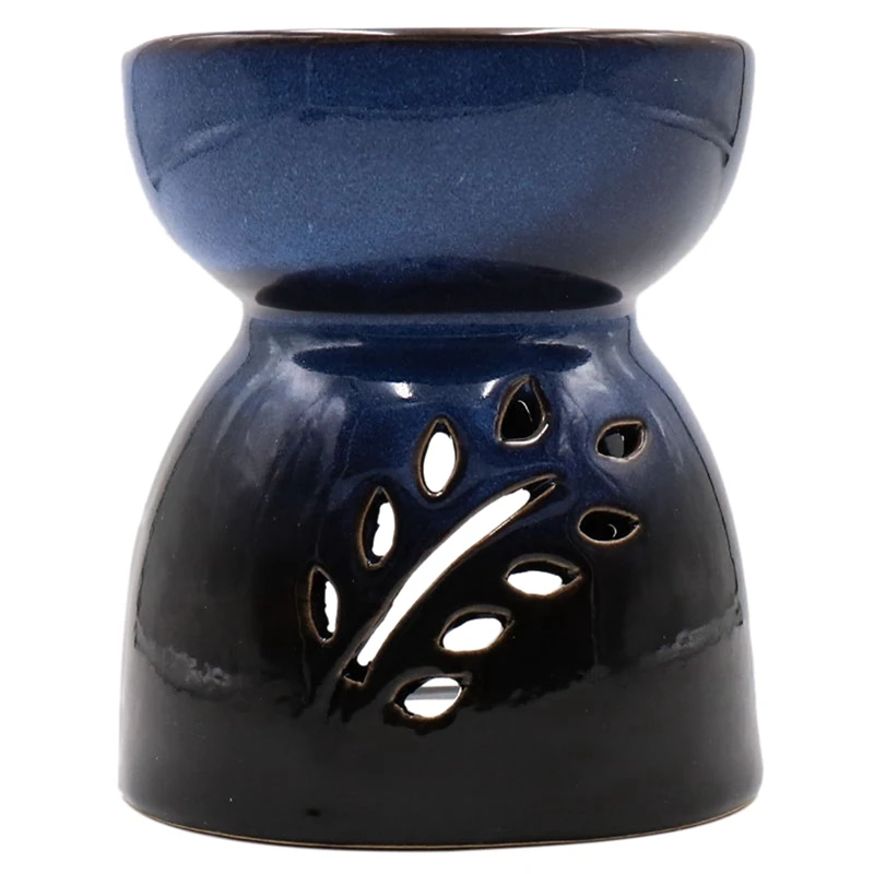 

Ceramic Candle Burner, Hand Carving Process Essential Oil Burners, Ceramic Aroma Lamp with Candle Spoon