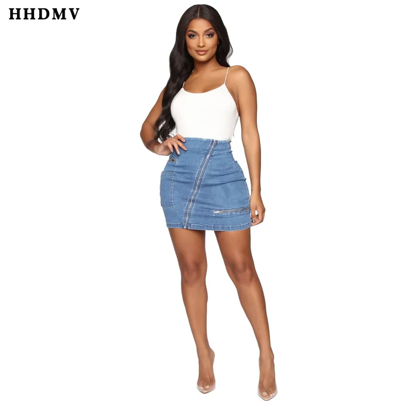 HHDMV GHSF12042 модная уличная джинсовая короткая юбка для девочек Джинсовая мини с