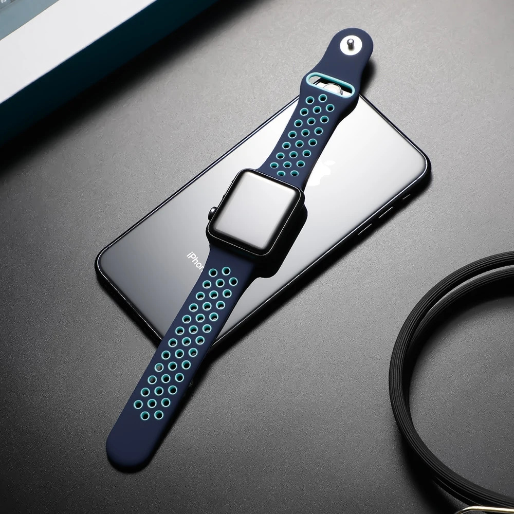 Ремешок для apple watch 5 4 3 ремешок 44 мм/40 мм iwatch ремешок 5 42 мм/38 мм correa силиконовый браслет аксессуары для часов