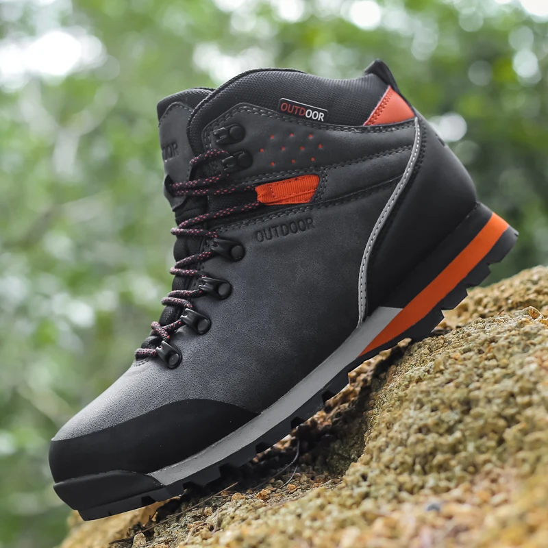 Men Women High Top Big Size Hiking Shoes Durable Waterproof Anti-Slip Outdoor Climbing Trekking Military Tactical Boots | Спорт и