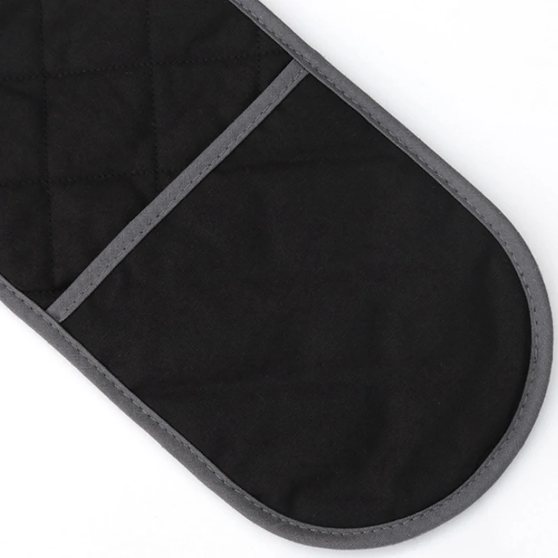 

Double-Headed Lengthened Insulated Thickened Rectangular Gloves Baking Tools BBQ Heatproof Oven Tools Potholder Gloves