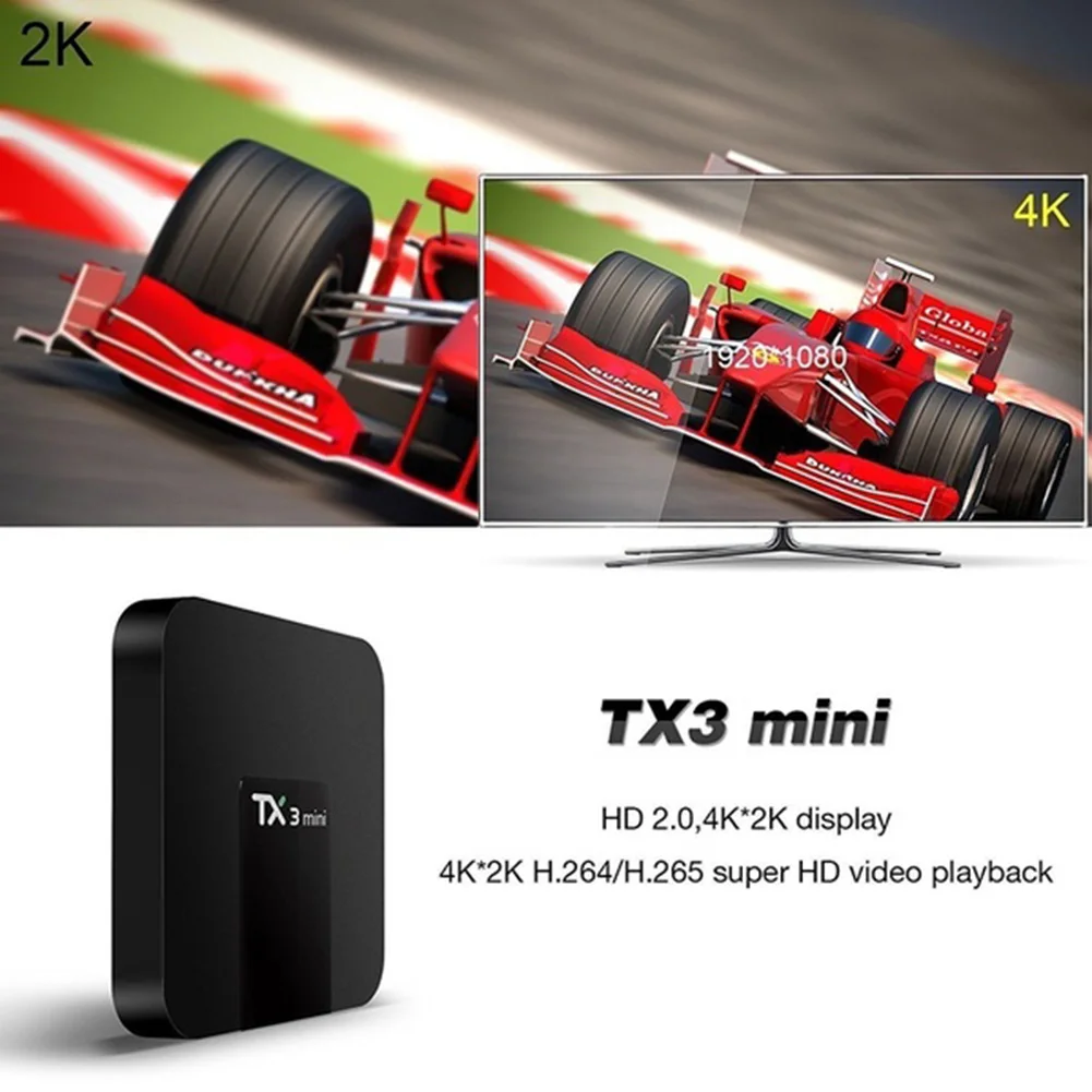 TX3 Мини Android Декодер каналов кабельного телевидения совместимому с HDMI HD ТВ