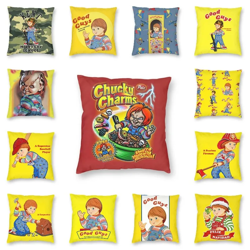 

Personalized Chucky Charms Child's Play Cushion Cover Sofa Home Decorative Horror Movie Square Throw Pillow Case 40x40cm