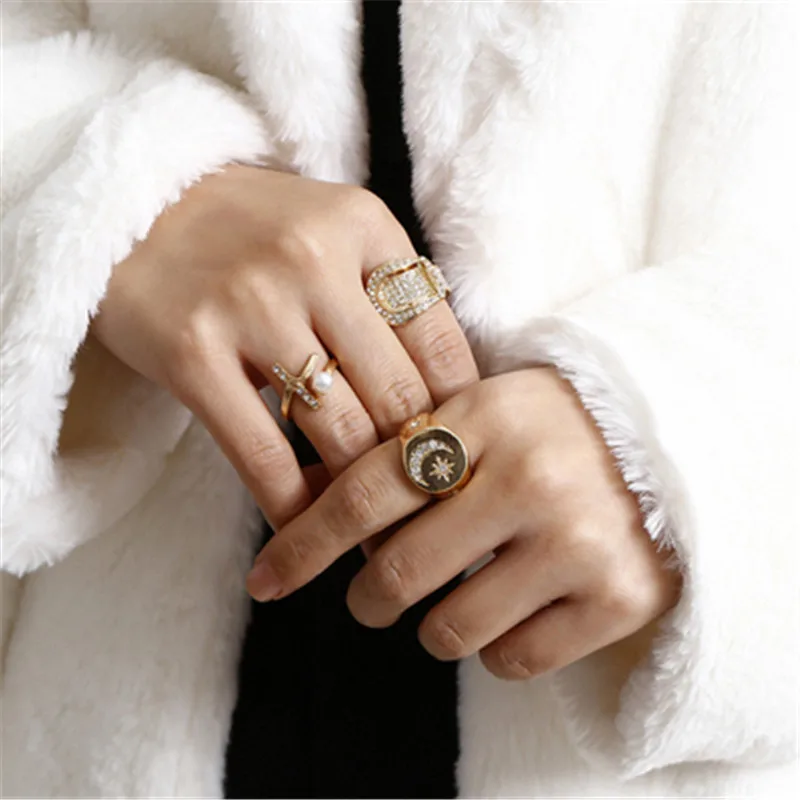 FFLACELL 1 комплект винтажное металлическое искусственное богемное геометрическое