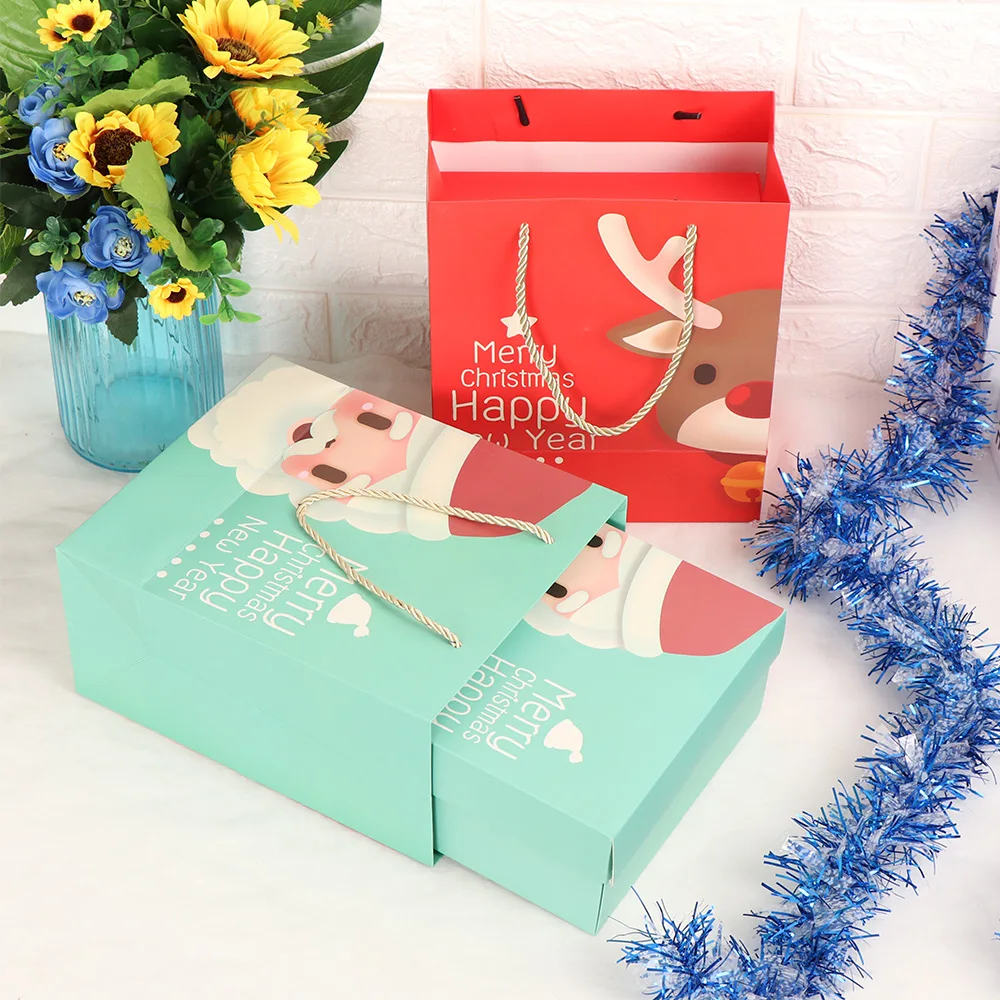 1 шт. креативные рождественские бумажные пакеты для конфет или коробки с рисунком