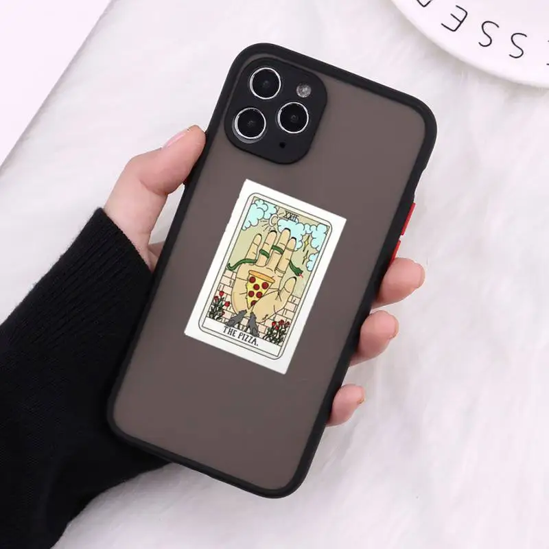 

Aesthetic Art pizza coffee Phone Case Matte For iPhone 12 Mini 11 Pro XR XS Max 7 8 Plus X Hard PC Back Cover