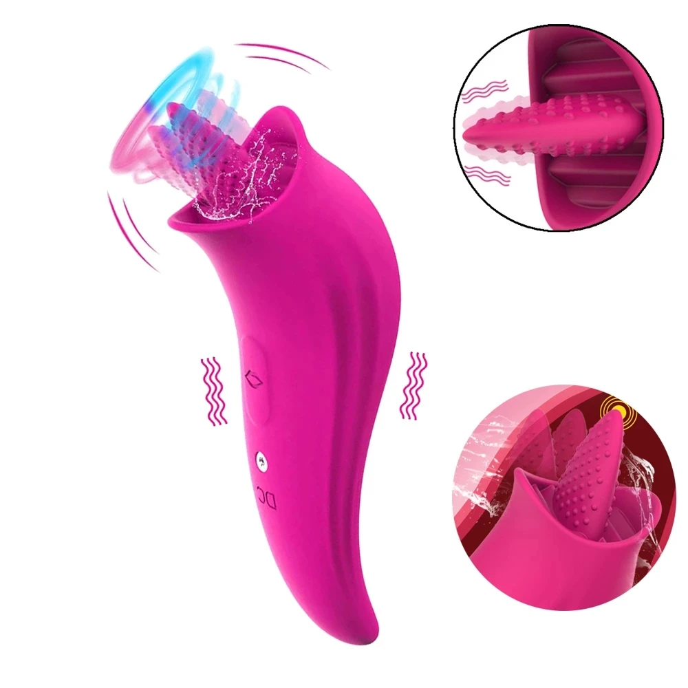 

8 Speed Vibrating Licking Clitoris Massager Waterproof Personal Health Massage Tools Oral Tongue Simulator Pleasure Toys