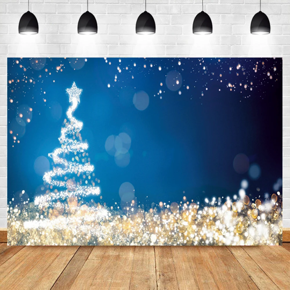 

Рождественский фон Laeacco в горошек с блестками волшебная Рождественская елка украшение для комнаты пользовательский фотографический фото ф...